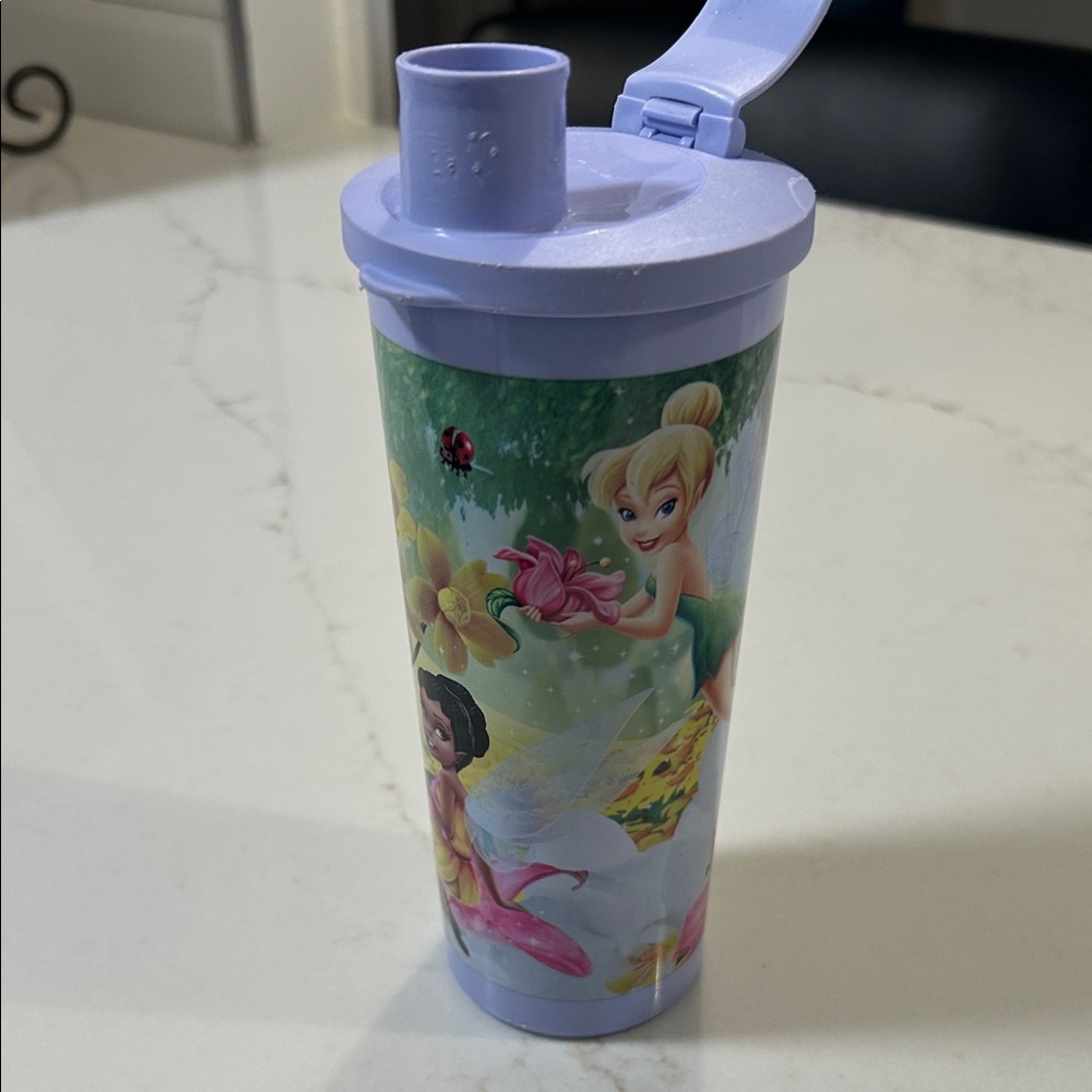 Tupperware Tinker Bell Thumbler w/flip top seal